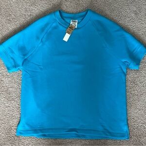 Pink Fleece Short-Sleeve Crewneck Sweatshirt NWT